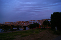 自転車と鉄道の橋