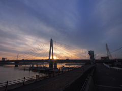 大師橋の夕焼け