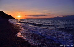 海岸の夕陽