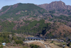 男体山を背に久慈川を渡るC61