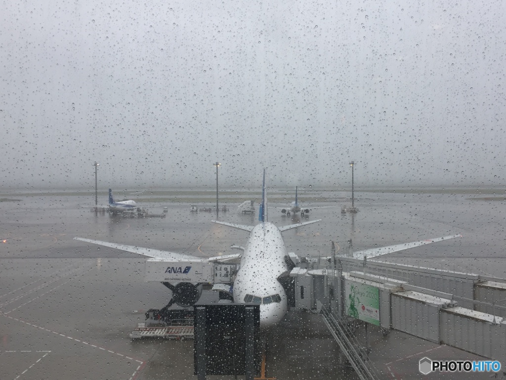 雨の羽田