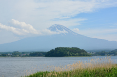 富士山　河口湖畔