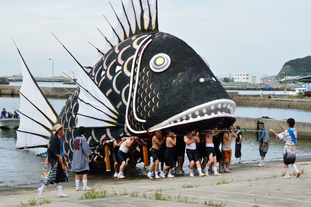 豊浜鯛祭り_陸揚げ