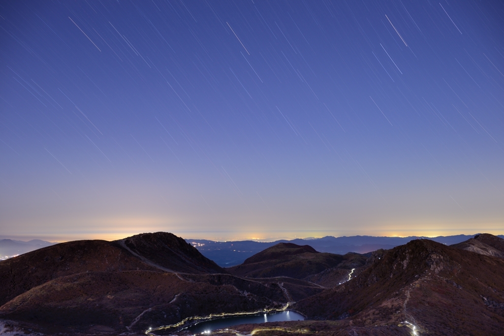 夜明け前の星空