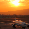 夕日の美しい伊丹空港