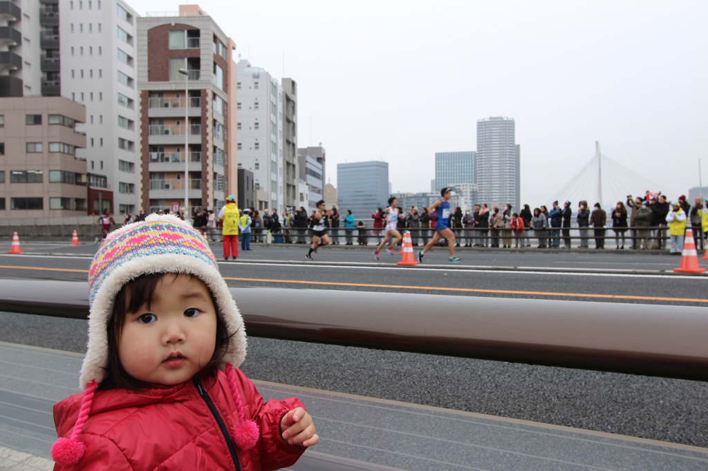 東京マラソン2015観戦中