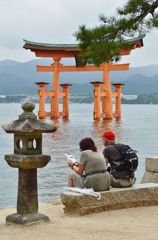 宮島の外国人ご夫婦