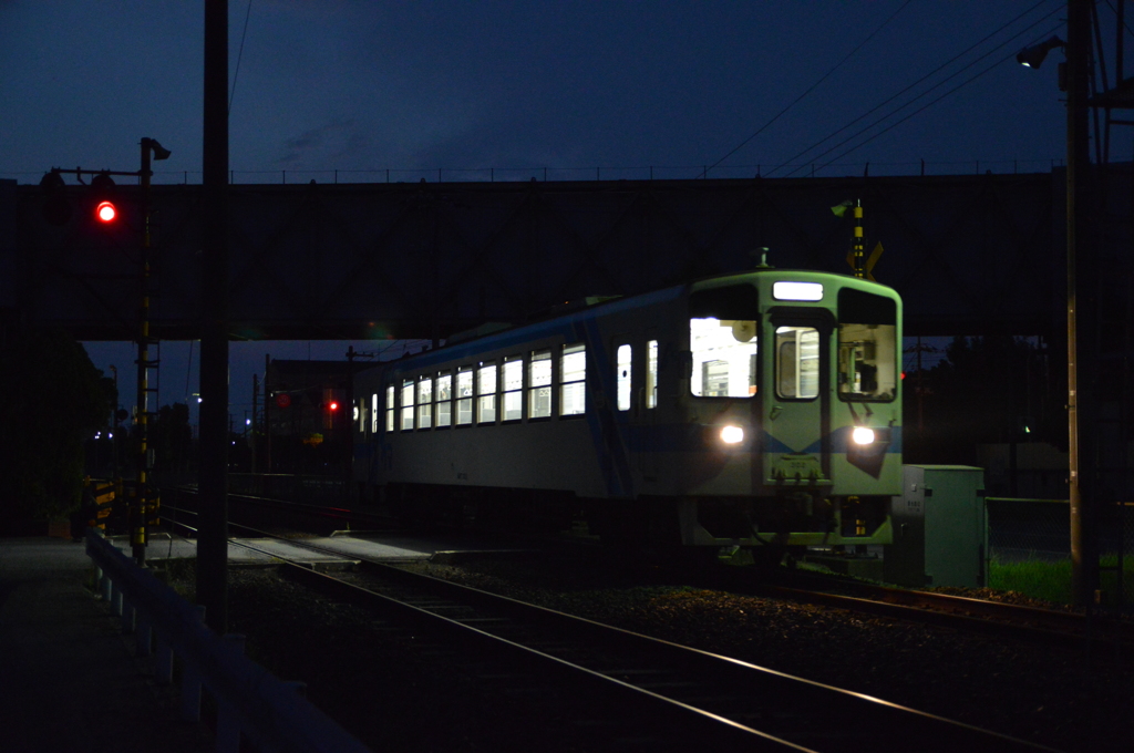 水島の夜景（鉄道編）