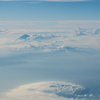 飛行機から見えた富士山？