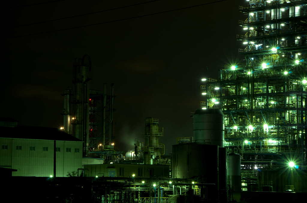 鶴見線での工場夜景2