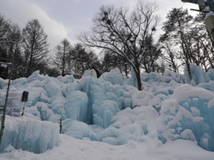 氷点下の森の氷瀑