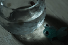 日本酒と金魚