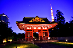 「増上寺・仁王門」と、「東京タワー」