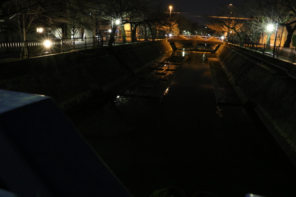 夜の街を歩く。