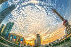 夕暮れの浦東