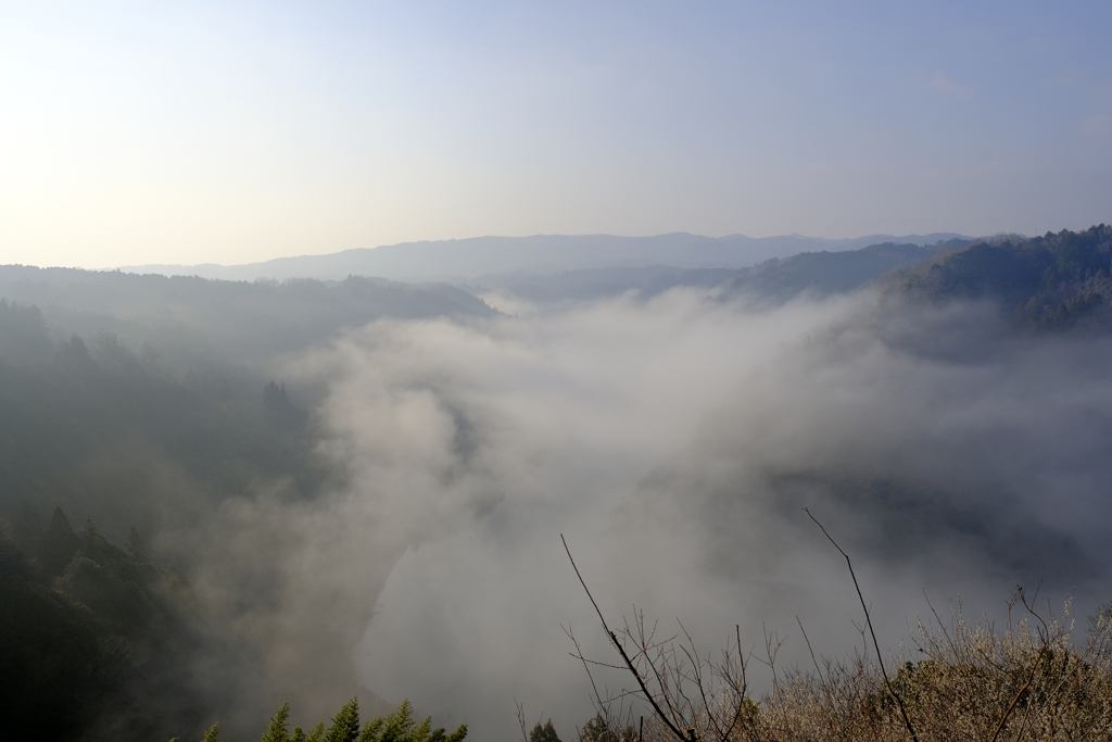 一目八景の靄