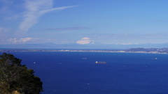 鋸山から見える富士山