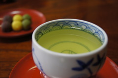 道後温泉　お団子とお茶