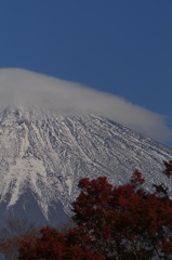 傘雲の富士山
