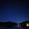 芦ノ湖の星景（広角）