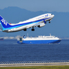 セントレアで試し撮り。　予報外れの空模様　