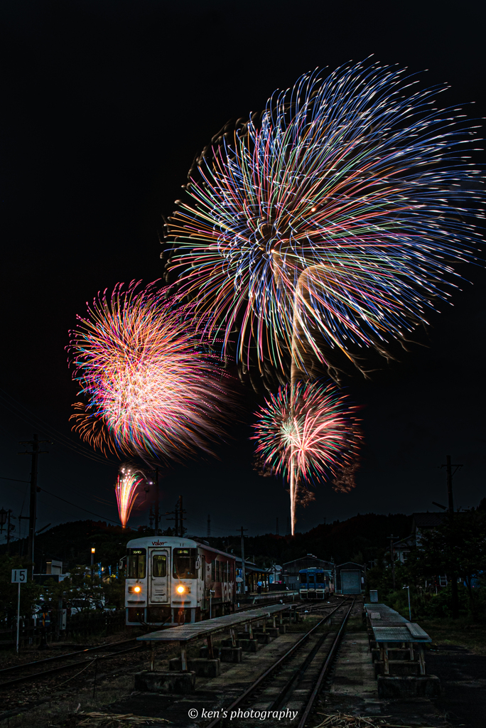 小さな町の花火大会