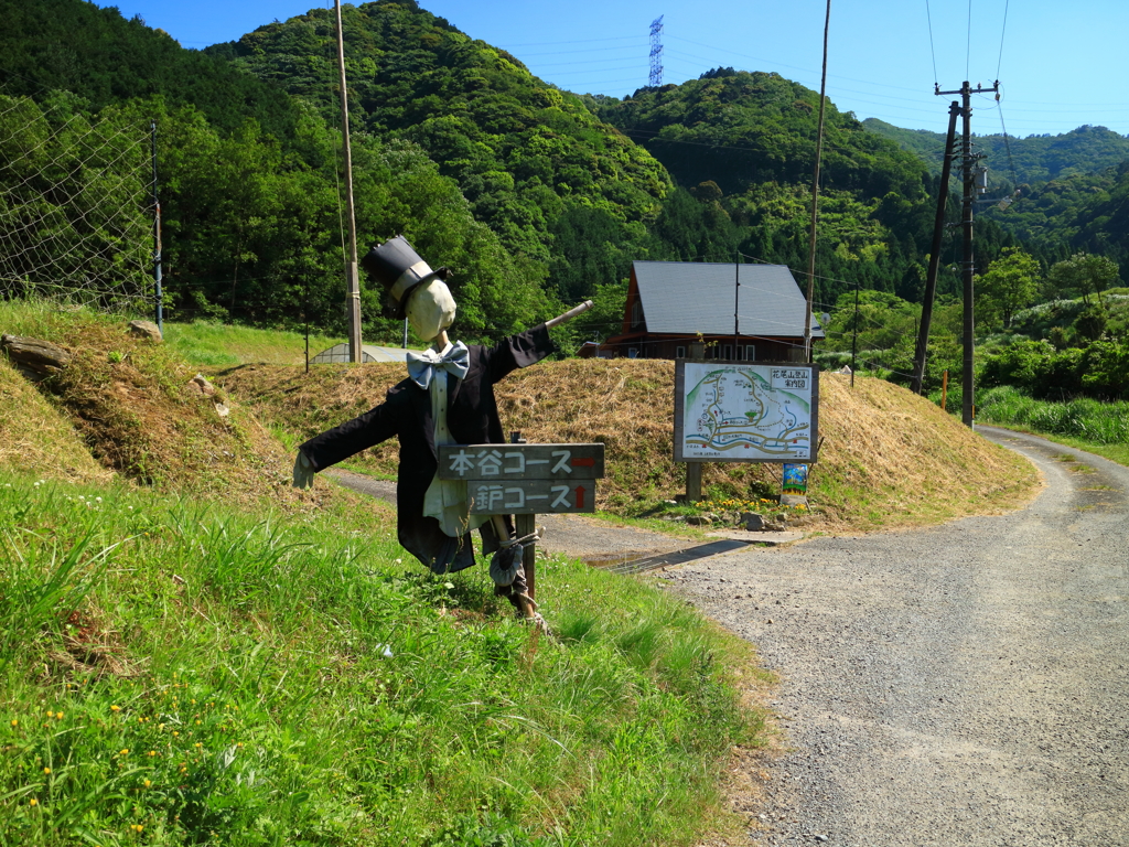 案山子も一役