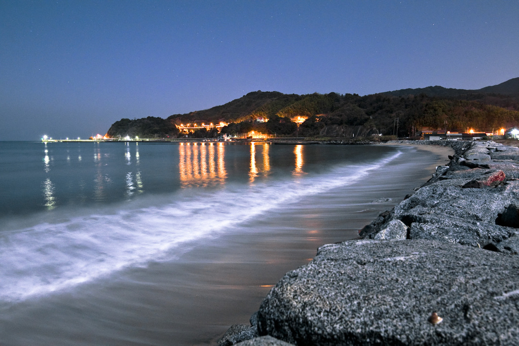 唐津　浜玉　夜の砂浜