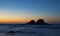 二見ケ浦の夕暮れ