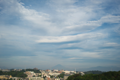 夏の朝の雲