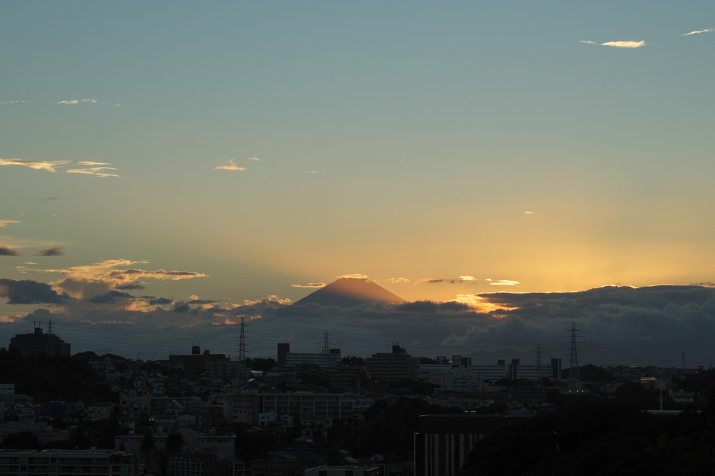 富士山夕照