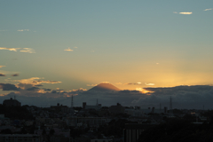 富士山夕照