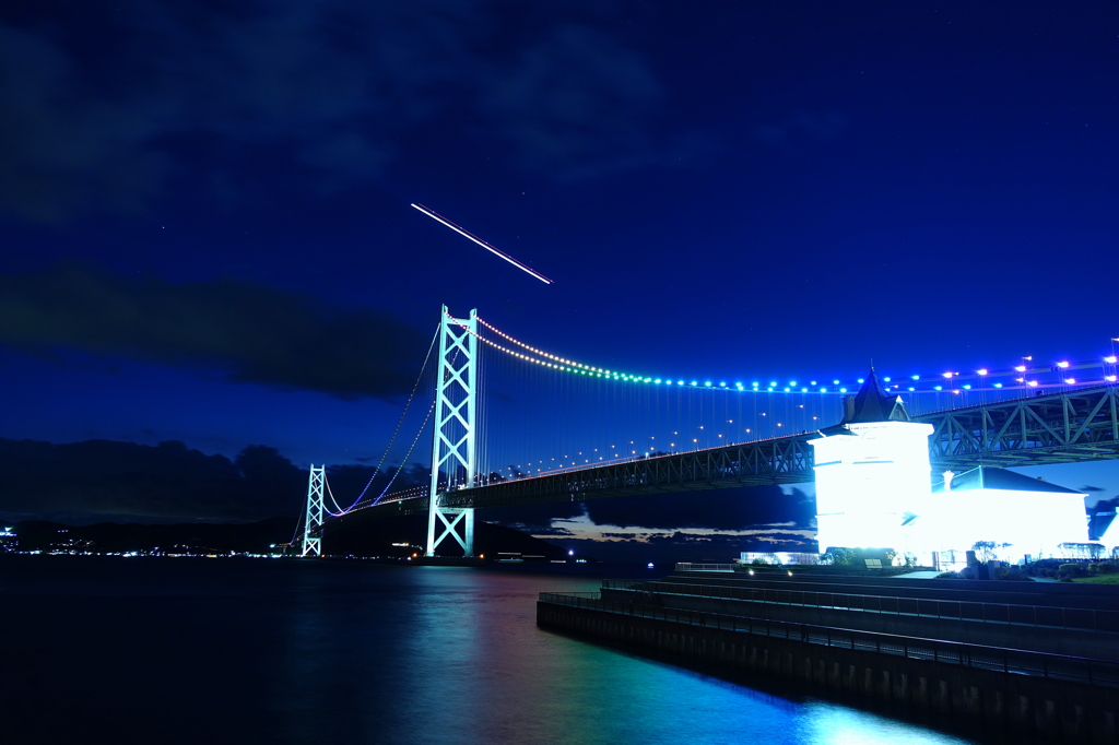 明石海峡大橋「レインボー！｝