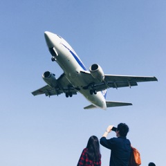 飛行機を撮る人