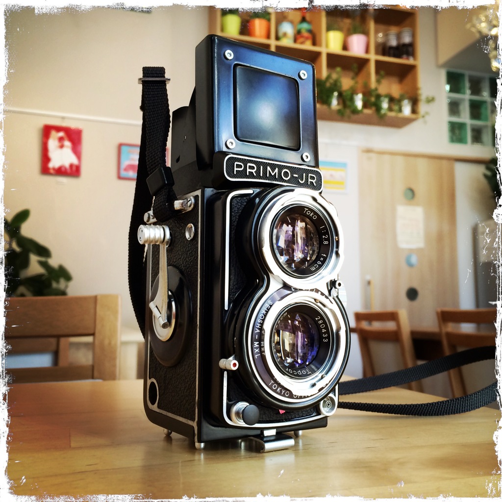 【美品】 稼働品！4×4二眼レフ 60㎜ PRIMO-JR ベスト判カメラ 苦く フィルムカメラ