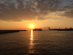 熊本新港　～沈む夕日～　