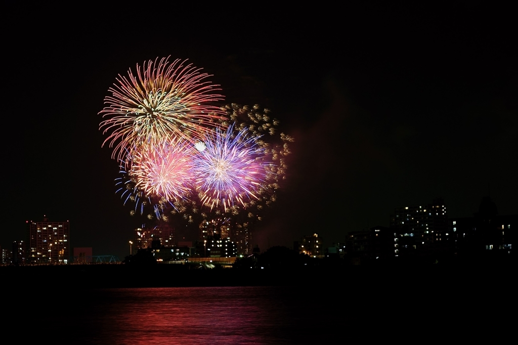 花火の祭典 青線と