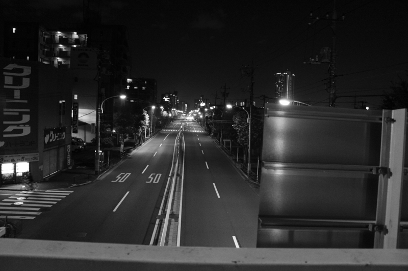 歩道橋から