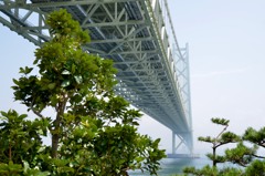 明石海峡大橋。淡路側から。