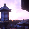 朝護孫子寺　日没