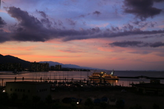 琵琶湖の夕景