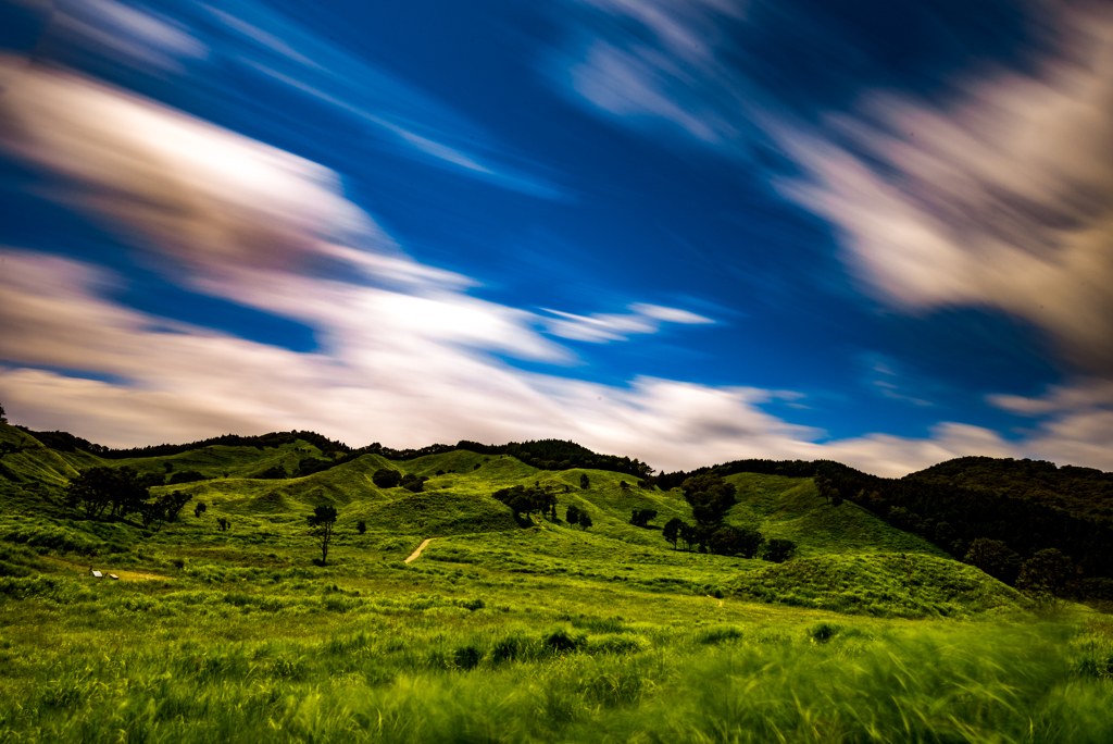 Clouds flowing