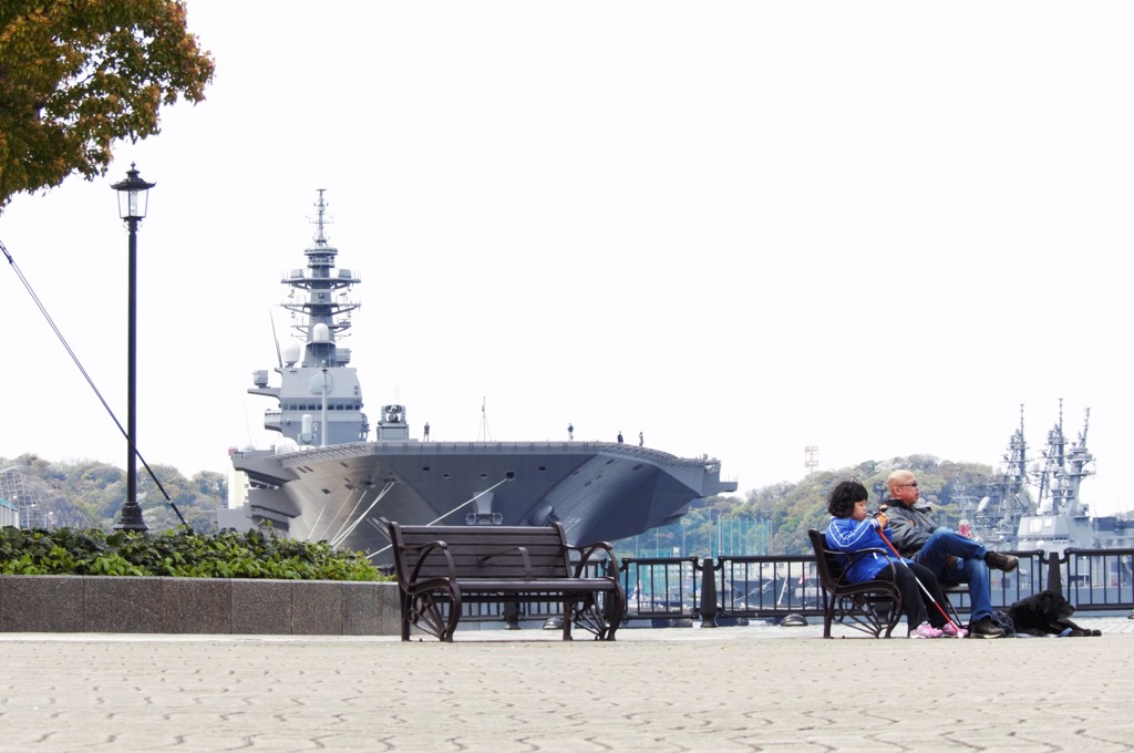 護衛艦「いずも」のある風景