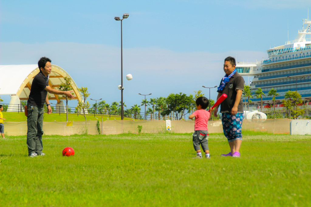 パパと叔父と３歳児