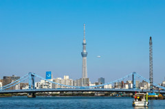 清洲橋、スカイツリー