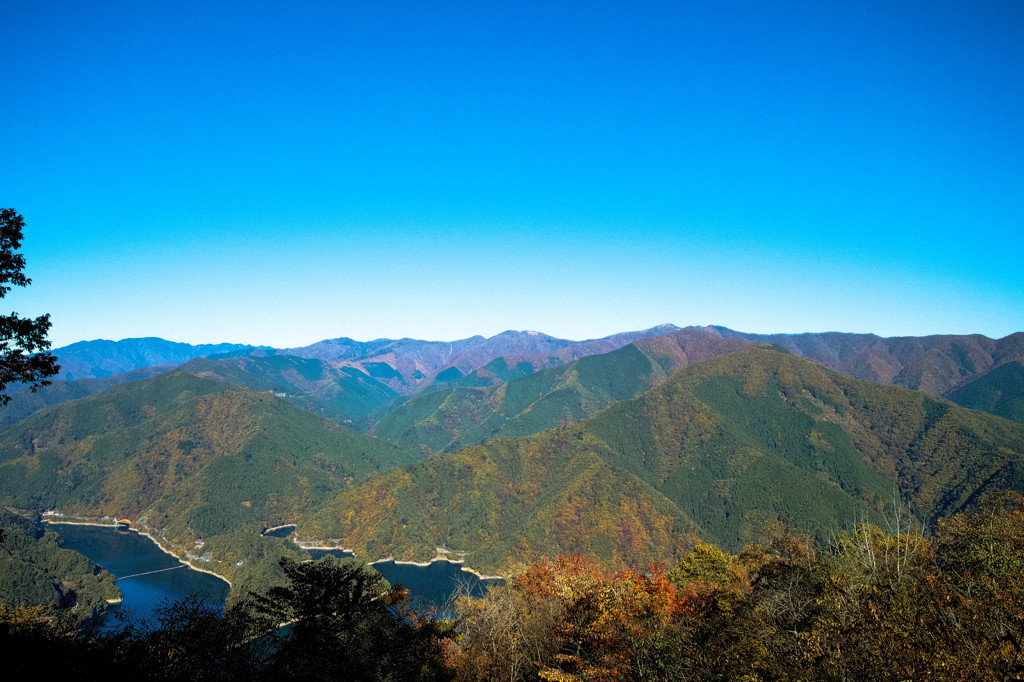 奥多摩紅葉、月夜見第一駐車場