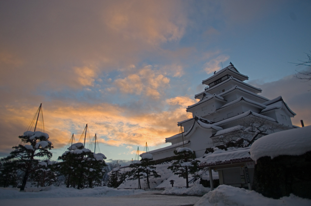 鶴ヶ城夕景