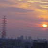 夕日にじむ空