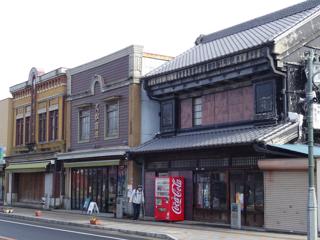 石岡  街並み 「看板建築」
