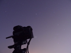 夜空とカメラ